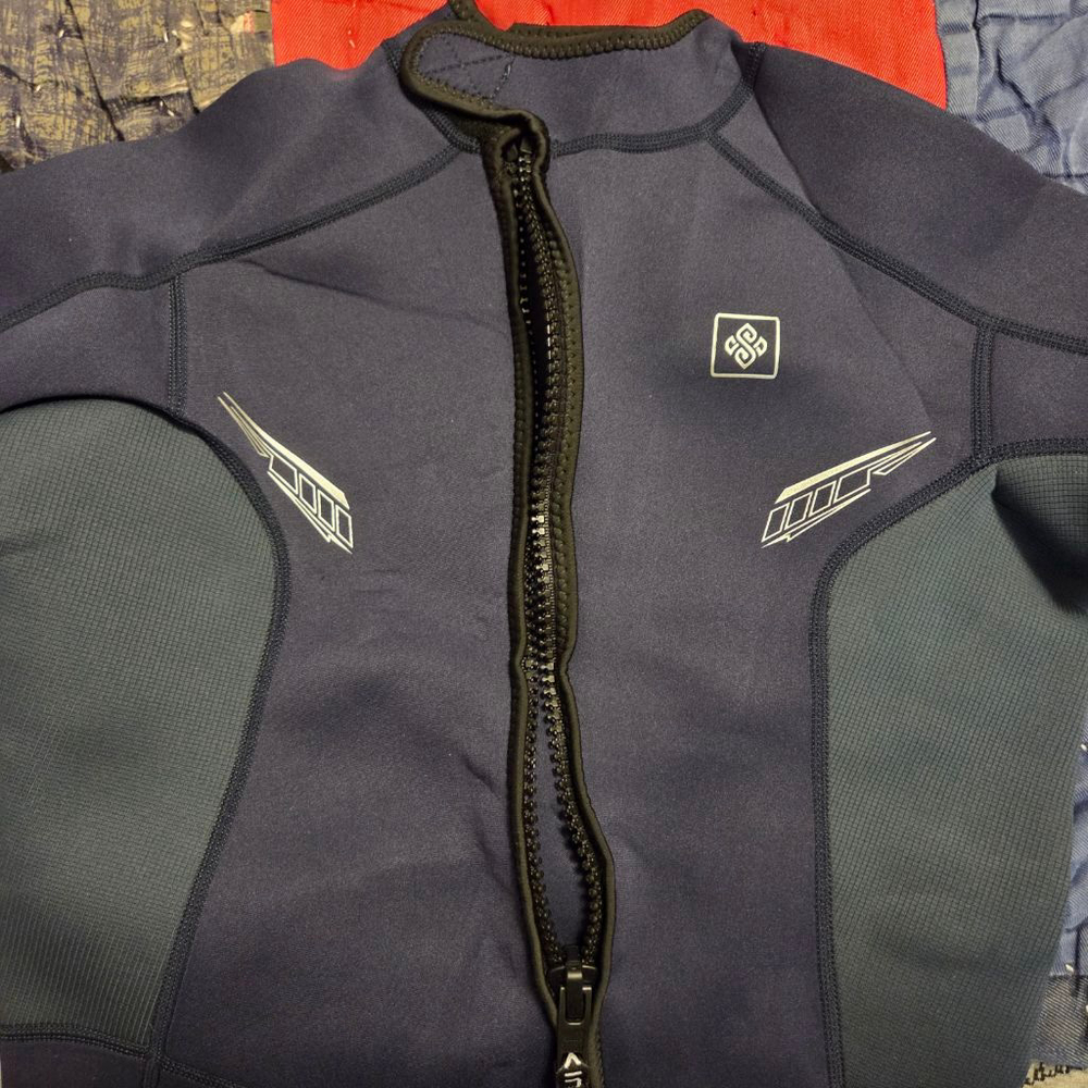 Men's SEASKIN Navy & Gray Rash Guard L - Picture 6 of 8